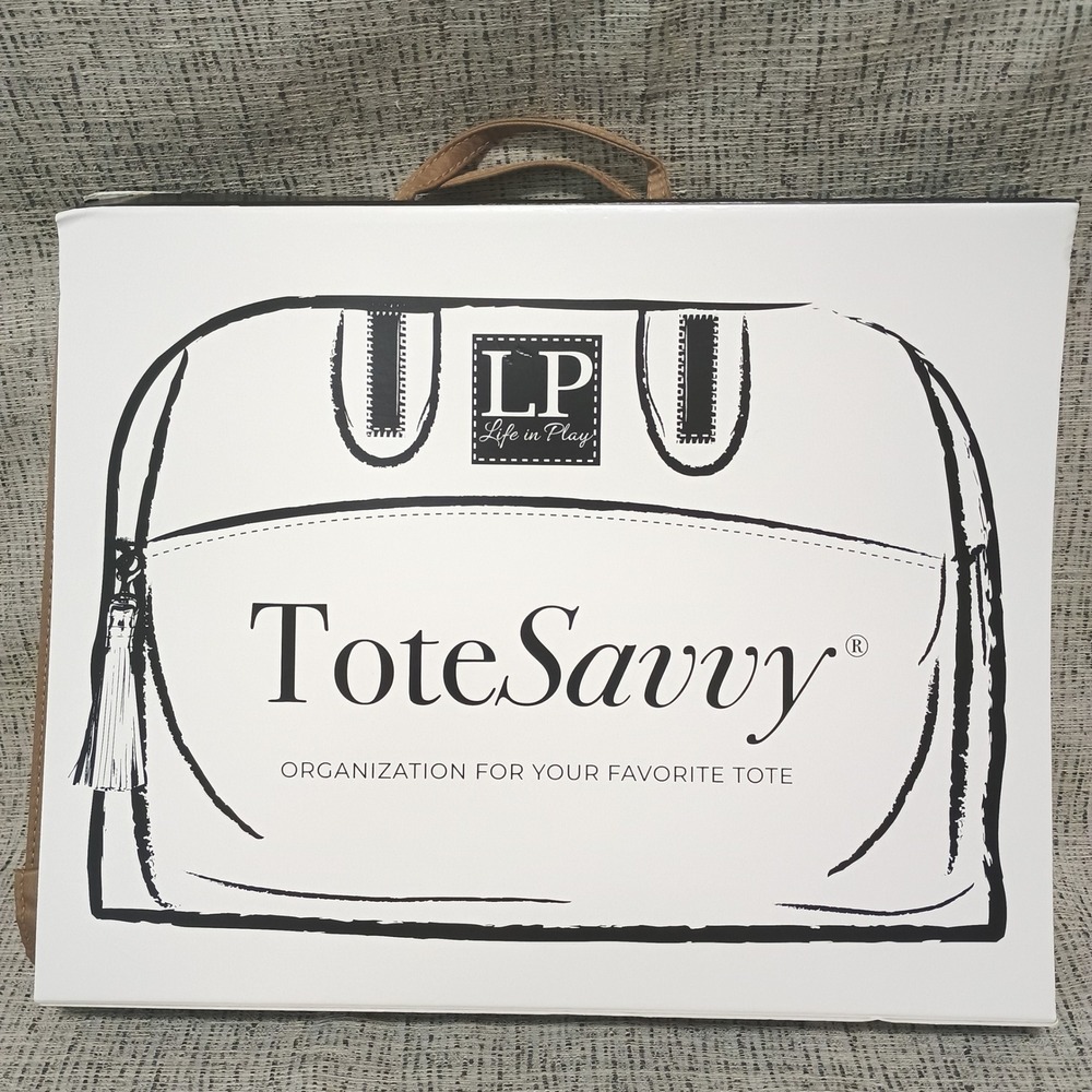 ToteSavvy Original Purse Tote Diaper Bag Organizer Insert 11 Pockets Mocha NEW